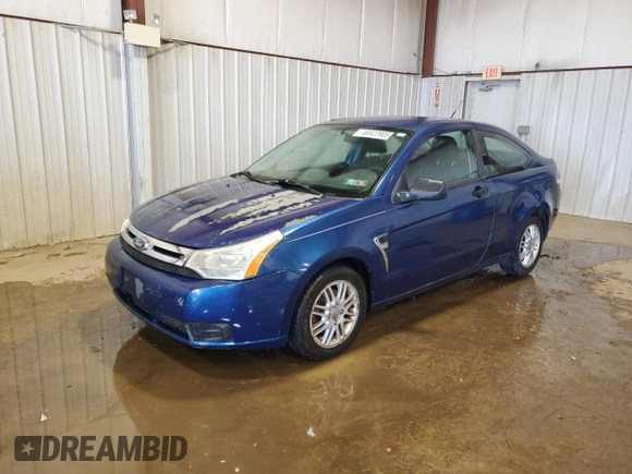 2008 Ford Focus SE with VIN 1FAHP33N58W186981, listed as a Copart auction lot 46922905 with 129,747 mi miles and Salvage Title. Bid and sale history available at carsss.com. Image 1.