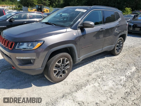 2019 Jeep Compass Trailhawk z VIN 3C4NJDDB1KT722170, wystawiony jako Copart lot #65063285 z przebiegiem 91 809 mil mil oraz Czysty tytuł • Clean title. Historia ofert i sprzedaży dostępna na DreamBid. Obrazek 1.