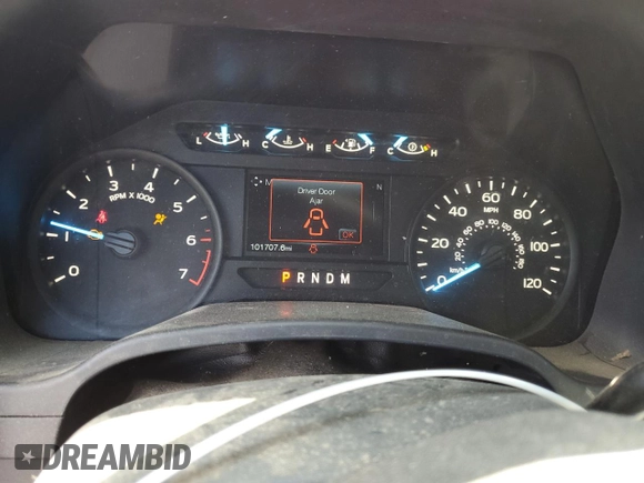 2019 Ford F-150 XL with VIN 1FTEW1E43KKE28982, listed as a Copart auction lot 58302285 with 101,707 mi miles and Salvage title. Bid and sale history available at DreamBid. Image 9.