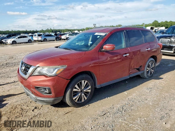 2017 Nissan Pathfinder SV z VIN 5N1DR2MN1HC679419, wystawiony jako Copart lot #58963105 z przebiegiem 132 164 mil mil oraz Czysty tytuł • Clean title. Historia ofert i sprzedaży dostępna na DreamBid. Obrazek 1.