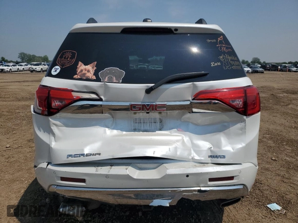 2018 GMC Acadia Denali with VIN 1GKKNXLS1JZ150720, listed as a Copart auction lot 59476125 with 70,750 mi miles and Salvage title. Bid and sale history available at DreamBid. Image 6.