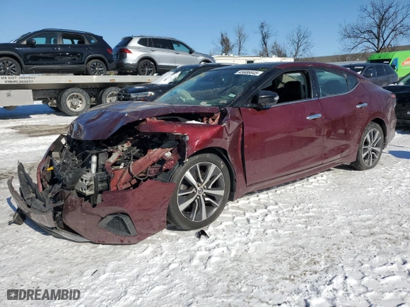 2020 Nissan Maxima SL with VIN 1N4AA6DV0LC376863, listed as a Copart auction lot 45686645 with 143,212 mi miles and Salvage Title. Bid and sale history available at carsss.com. Image 1.