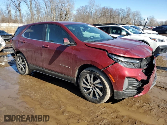 2024 Chevrolet Equinox LT with VIN 3GNAXUEG3RS225362, listed as a Copart auction lot 46871345 with 4,557 mi miles and Non Repairable. Bid and sale history available at DreamBid. Image 4.