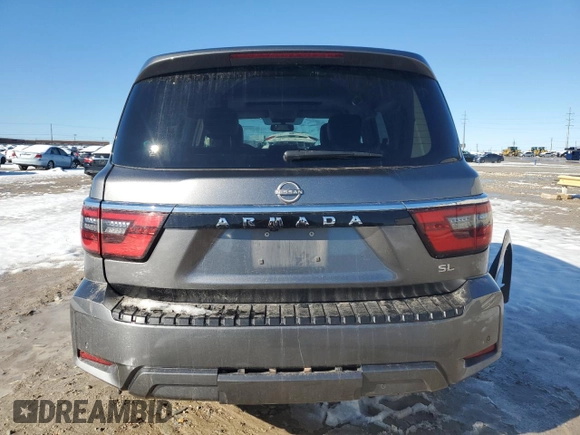 2021 Nissan Armada SL with VIN JN8AY2BA5M9372860, listed as a Copart auction lot 87930925 with 78,778 mi miles and Salvage Title. Bid and sale history available at carsss.com. Image 6.