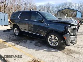 2021 GMC Yukon SLT with VIN 1GKS2BKD3MR282669, listed as a Copart auction lot 47634735 with 58,601 mi miles and Salvage Title. Bid and sale history available at carsss.com. Image 4.