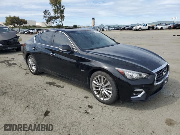 2020 Infiniti Q50 Luxe z VIN JN1EV7AR1LM250098, wystawiony jako Copart lot #50047065 z przebiegiem 40 447 mil mil oraz Szkoda całkowita • Salvage title. Historia ofert i sprzedaży dostępna na DreamBid. Obrazek 4.