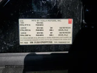 2013 Tesla Model S Performance z VIN 5YJSA1CP6DFP27686, wystawiony jako Copart lot #65083215 z przebiegiem Nie podano mil oraz Szkoda całkowita • Salvage title. Historia ofert i sprzedaży dostępna na DreamBid. Obrazek 13.
