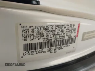 2002 Lexus SC 430 с VIN JTHFN48Y120014603, выставлен на аукционе IAAI как лот 42102506 с пробегом Не указан миль и . История ставок и продаж доступна на DreamBid. Изображение 9.