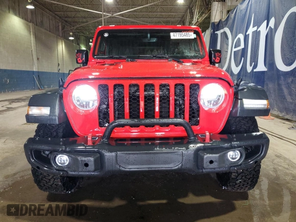 2021 Jeep Wrangler Unlimited Rubicon with VIN 1C4HJXFG4MW534666, listed as a Copart auction lot 47195485 with 7,092 mi miles and Salvage Title. Bid and sale history available at carsss.com. Image 5.