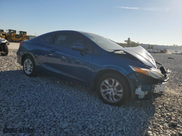2014 Honda Civic Coupe LX with VIN 2HGFG3B54EH504846, listed as a Copart auction lot 47808695 with 125,204 mi miles and Salvage Title. Bid and sale history available at carsss.com. Image 4.