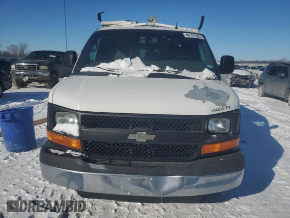 2014 Chevrolet Express Cargo Van with VIN 1GCWGFCB2E1114900, listed as a Copart auction lot 46157065 with 143,434 mi miles and Clean Title. Bid and sale history available at carsss.com. Image 5.