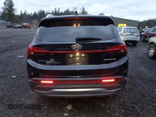 2022 Hyundai Santa Fe Hybrid Blue with VIN KM8S2DA11NU057188, listed as a Copart auction lot 80759324 with 37,348 mi miles and Salvage Title. Bid and sale history available at carsss.com. Image 6.