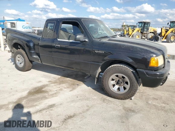 2001 Ford Ranger XLT Appearance with VIN 1FTYR14E81TA57597, listed as a Copart auction lot 45021525 with 161,838 mi miles and Salvage Title. Bid and sale history available at DreamBid. Image 4.