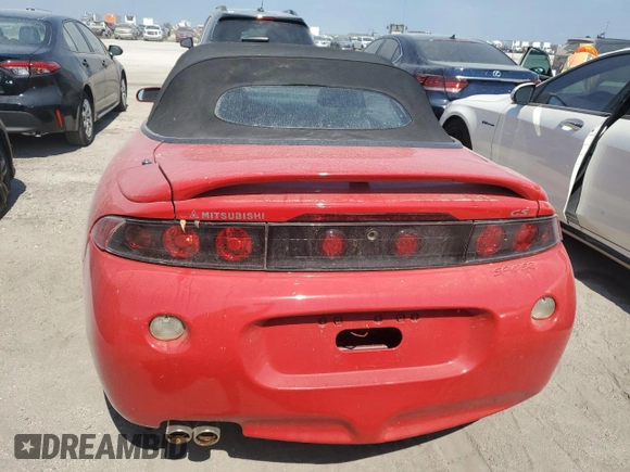 1998 Mitsubishi Eclipse GS with VIN 4A3AX35G7WE012565, listed as a Copart auction lot 76321434 with 0 mi miles and Salvage Title. Bid and sale history available at carsss.com. Image 6.