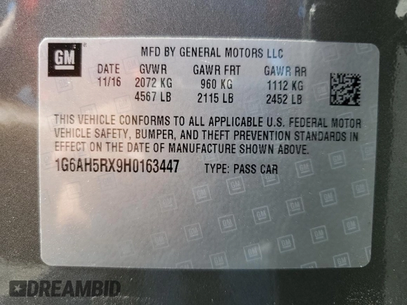 2017 Cadillac ATS Luxury AWD z VIN 1G6AH5RX9H0163447, wystawiony jako Copart lot #61191934 z przebiegiem 68 620 mil mil oraz Szkoda całkowita • Salvage title. Historia ofert i sprzedaży dostępna na DreamBid. Obrazek 13.