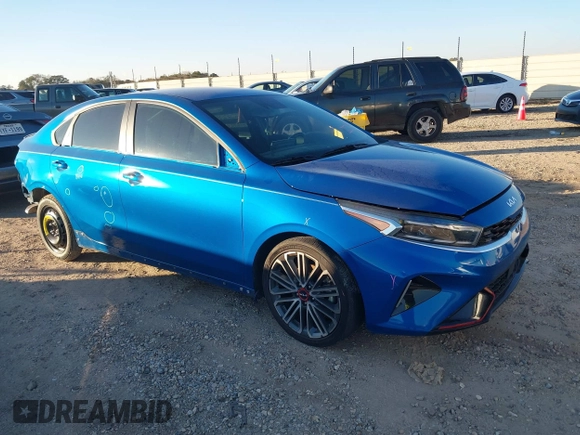 2022 Kia Forte GT with VIN 3KPF44AC8NE495741, listed as a IAAI auction lot 40980838 with 40,758 mi miles. Bid and sale history available at carsss.com. Image 1.