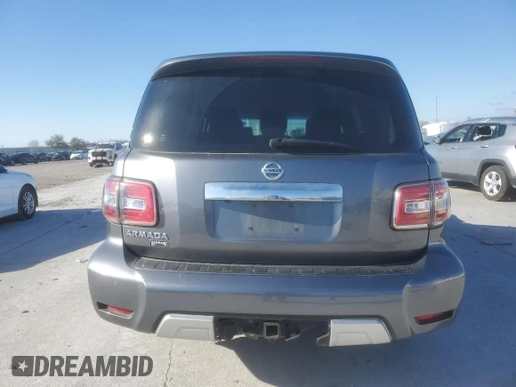 2018 Nissan Armada SV with VIN JN8AY2ND4J9056660, listed as a Copart auction lot 45968755 with 80,665 mi miles and Salvage Title. Bid and sale history available at carsss.com. Image 6.
