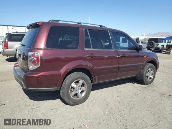 2007 Honda Pilot EX with VIN 5FNYF18457B007990, listed as a Copart auction lot 52753905 with 166,027 mi miles and Salvage Title. Bid and sale history available at DreamBid. Image 3.