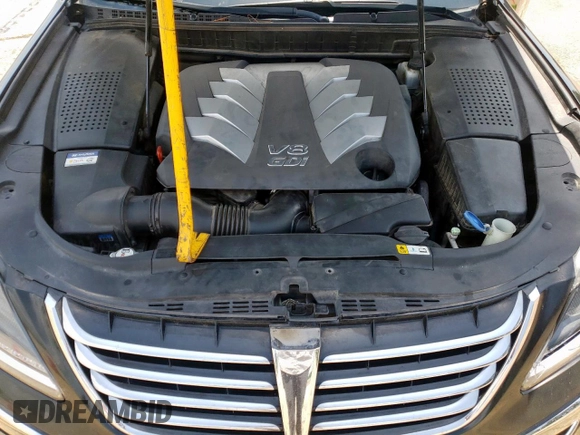 2012 Hyundai Equus Signature with VIN KMHGH4JH3CU056607, listed as a Copart auction lot 61742495 with 164,031 mi miles and Salvage title. Bid and sale history available at DreamBid. Image 11.