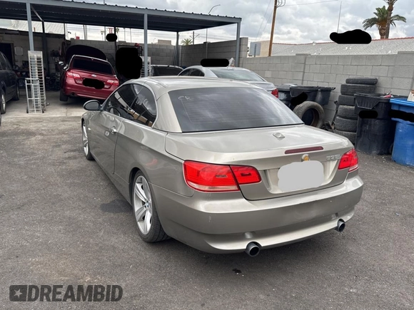 2007 BMW 3 Series 335i with VIN WBAWL73597PX47418, listed as a Copart auction lot 56213965 with 155,913 mi miles and Clean Title. Bid and sale history available at carsss.com. Image 3.