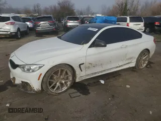 2015 BMW 4 Series 435i with VIN WBA3R1C58FK195761, listed as a Copart auction lot 82604934 with 109,642 mi miles and Salvage Title. Bid and sale history available at carsss.com. Image 1.