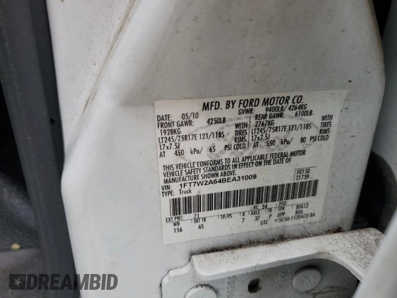 2011 Ford F-250 XL with VIN 1FT7W2A64BEA31009, listed as a Copart auction lot 75321624 with Not Provided miles and Salvage Title. Bid and sale history available at carsss.com. Image 12.