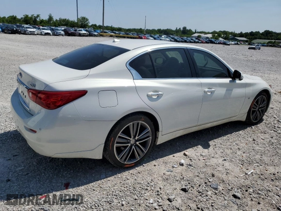 2015 Infiniti Q50 Premium with VIN JN1BV7AR9FM392349, listed as a Copart auction lot 59121255 with 104,199 mi miles and Salvage title. Bid and sale history available at DreamBid. Image 3.
