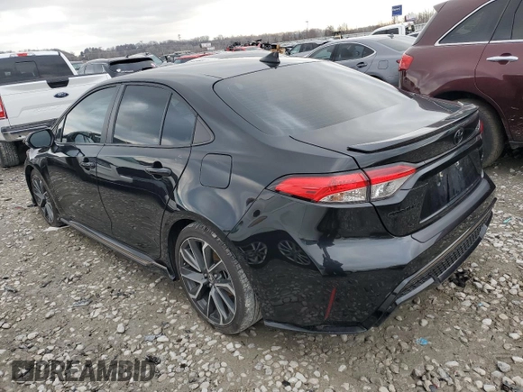 2021 Toyota Corolla SE with VIN 5YFM4MCE0MP077175, listed as a Copart auction lot 79843174 with 32,017 mi miles and Salvage Title. Bid and sale history available at carsss.com. Image 2.