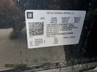 2021 Cadillac XT5 FWD Premium Luxury with VIN 1GYKNCRS0MZ173433, listed as a Copart auction lot 45818175 with Not Provided miles and Non Repairable. Bid and sale history available at carsss.com. Image 13.