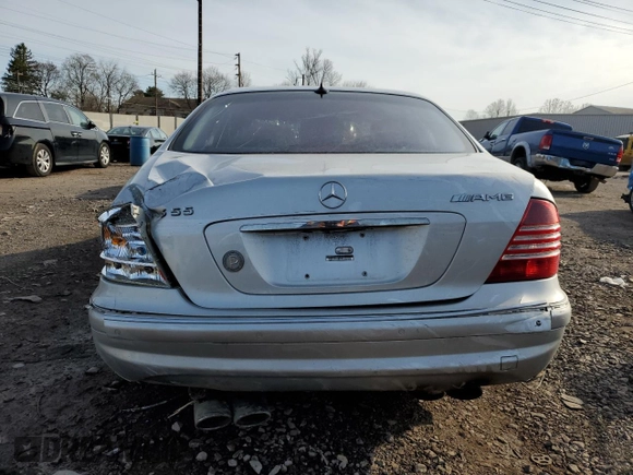 2003 Mercedes-Benz S 55 AMG with VIN WDBNG74J33A379554, listed as a Copart auction lot 51157965 with Not Provided miles and Salvage Title. Bid and sale history available at DreamBid. Image 6.