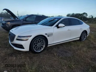 2023 Genesis G80 2.5T with VIN KMTGB4SC1PU150792, listed as a Copart auction lot 74709684 with 0 mi miles and Non Repairable. Bid and sale history available at carsss.com. Image 1.