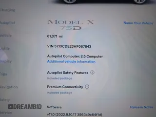 2017 Tesla Model X 90D z VIN 5YJXCDE23HF067843, wystawiony jako IAAI lot #42347649 z przebiegiem Nie podano mil oraz . Historia ofert i sprzedaży dostępna na DreamBid. Obrazek 7.