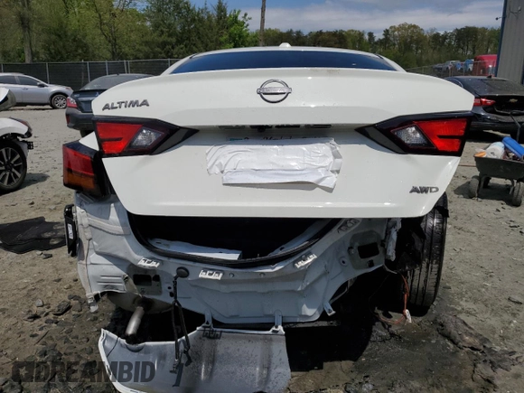 2025 Nissan Altima SV with VIN 1N4BL4DW1SN320770, listed as a Copart auction lot 53951215 with 10,813 mi miles and Salvage Title. Bid and sale history available at DreamBid. Image 6.