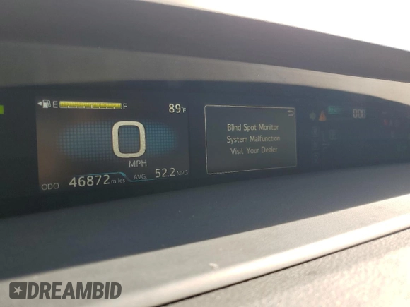 2021 Toyota Prius L Eco with VIN JTDKAMFU3M3133914, listed as a Copart auction lot 59897825 with 46,872 mi miles and Salvage title. Bid and sale history available at DreamBid. Image 9.