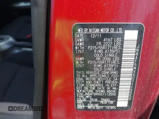 2012 Nissan Juke SL z VIN JN8AF5MV5CT112550, wystawiony jako IAAI lot #42320210 z przebiegiem 146 661 mil mil oraz . Historia ofert i sprzedaży dostępna na DreamBid. Obrazek 9.