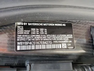 2019 BMW i3 with VIN WBY8P4C51K7E84270, listed as a Copart auction lot 77707224 with 15,584 mi miles and Salvage Title. Bid and sale history available at carsss.com. Image 13.