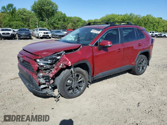 2024 Toyota RAV4 Hybrid XLE Premium with VIN 4T3B6RFV0RU141593, listed as a Copart auction lot 52819155 with 35,589 mi miles and Salvage Title. Bid and sale history available at DreamBid. Image 1.
