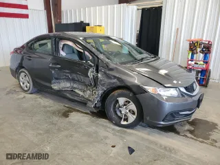 2013 Honda Civic Sdn LX with VIN 2HGFB2F57DH560118, listed as a Copart auction lot 49534895 with 65,666 mi miles and Salvage Title. Bid and sale history available at carsss.com. Image 4.