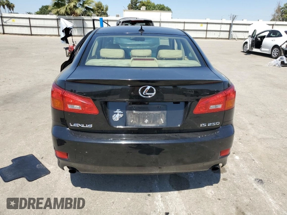 2007 Lexus IS 250 with VIN JTHBK262172027244, listed as a Copart auction lot 61504085 with 181,524 mi miles and Salvage title. Bid and sale history available at DreamBid. Image 6.