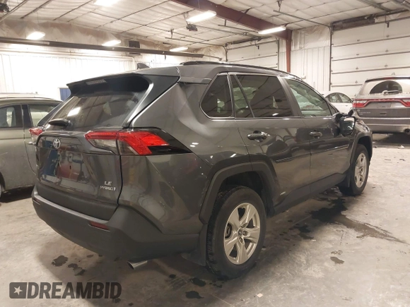 2021 Toyota RAV4 Hybrid LE with VIN 4T3LWRFV7MU043786, listed as a IAAI auction lot 41063021 with 60,430 mi miles. Bid and sale history available at carsss.com. Image 4.