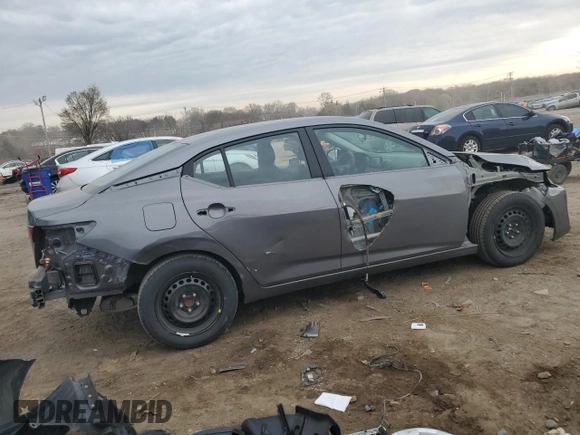 2024 Nissan Sentra S with VIN 3N1AB8BV6RY288487, listed as a Copart auction lot 51059505 with 33,195 mi miles and Salvage Title. Bid and sale history available at carsss.com. Image 3.