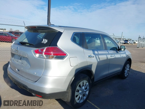 2015 Nissan Rogue S with VIN KNMAT2MV9FP571497, listed as a IAAI auction lot 41985541 with 144,223 mi miles and . Bid and sale history available at DreamBid. Image 4.