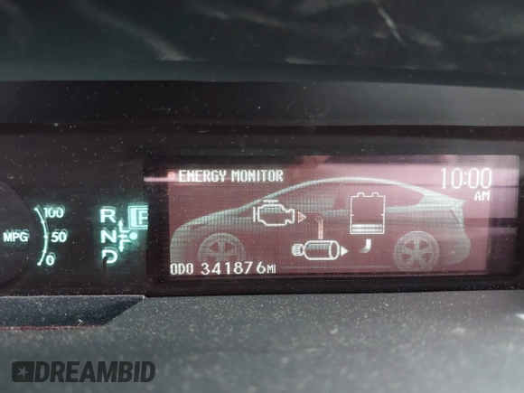 2013 Toyota Prius One with VIN JTDKN3DU5D0352800, listed as a IAAI auction lot 42102084 with 341,876 mi miles. Bid and sale history available at carsss.com. Image 7.