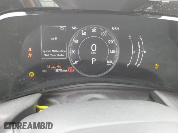 2025 Lexus NX 350 Premium с VIN 2T2GGCEZ5SC071931, выставлен на аукционе Copart как лот 66513165 с пробегом 1 870 миль миль и Списание • Salvage title. История ставок и продаж доступна на DreamBid. Изображение 9.