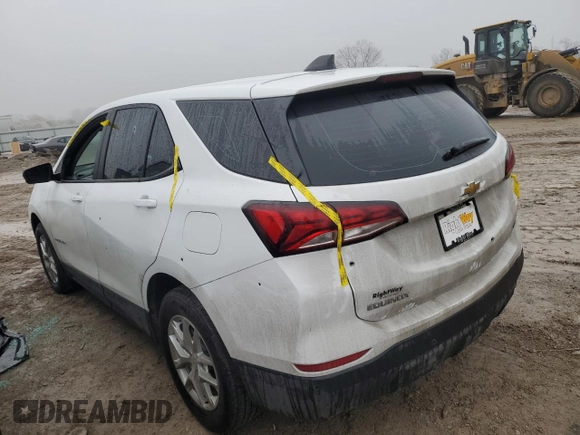 2022 Chevrolet Equinox LS z VIN 3GNAX5EV3NS161855, wystawiony jako Copart lot #43421695 z przebiegiem 94 383 mil mil oraz Szkoda całkowita • Salvage title. Historia ofert i sprzedaży dostępna na DreamBid. Obrazek 2.