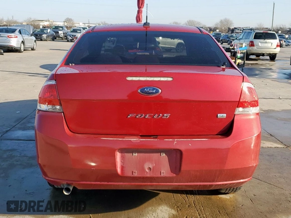 2011 Ford Focus SE with VIN 1FAHP3FN0BW102875, listed as a Copart auction lot 48618065 with 0 mi miles and Salvage Title. Bid and sale history available at carsss.com. Image 6.