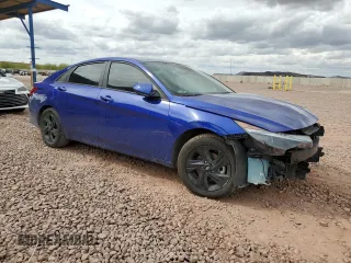 2023 Hyundai Elantra Blue z VIN KMHLM4AJ7PU077401, wystawiony jako Copart lot #49180065 z przebiegiem 55 927 mil mil oraz Szkoda całkowita • Salvage title. Historia ofert i sprzedaży dostępna na DreamBid. Obrazek 4.