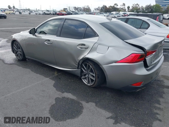 2017 Lexus IS with VIN JTHBA1D23H5059256, listed as a IAAI auction lot 42028884 with 82,929 mi miles. Bid and sale history available at carsss.com. Image 3.
