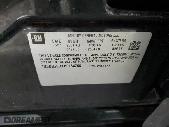2011 Cadillac CTS Premium with VIN 1G6DS5EDXB0164768, listed as a Copart auction lot 41987685 with 138,443 mi miles and Salvage Title. Bid and sale history available at carsss.com. Image 13.