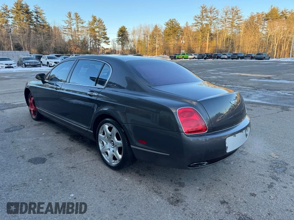2008 Bentley Flying Spur with VIN SCBBR93W48C052621, listed as a Copart auction lot 44804635 with 142,600 mi miles and Clean Title. Bid and sale history available at DreamBid. Image 3.